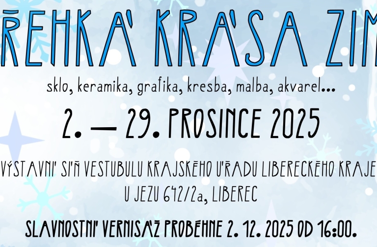 Křehká krása zimy plakát-Text